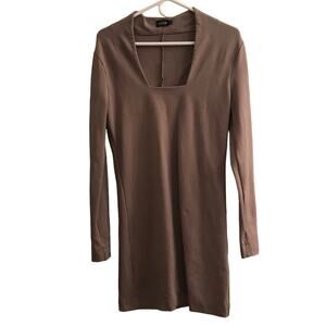 Kate Spade Saturday Square Neckline Long Sleeve Shift Dress Size Small